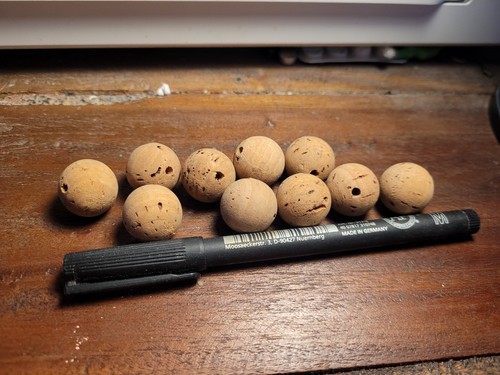 10x cork balls with a - 19,