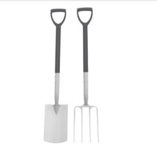FORGE STEEL CARBON STEEL DIGGING FORK & SPADE 2 PCS  Garden Tool