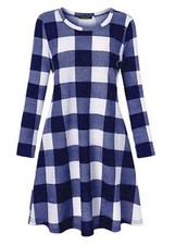 Womens Tartan Check Print Long
