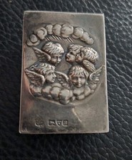 Chester Solid Silver Reynolds Angels Match Box Cover And Match Box