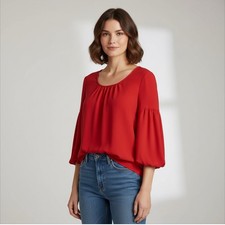 Trina Turk Red Bell Sleeve
