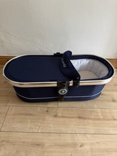 Icandy Peach Main Carry Cot In Navy Blue In Very Good Cleaned Condition