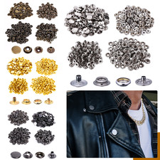 17mm Heavy Duty Press Studs Snap Popper Fasteners Buttons Leather Brass Sewing