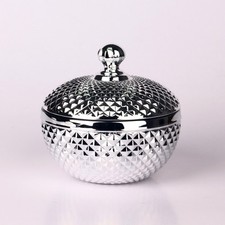 Decorative Glass Silver Jar