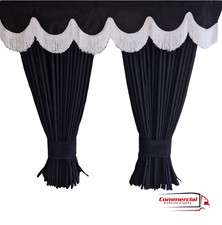BLACK TRUCK CURTAINS WITH