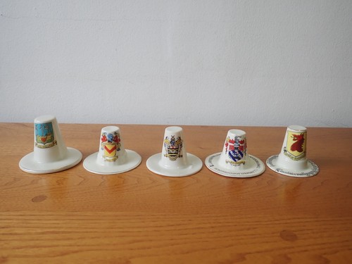 Crested china welsh hats 5 - china,