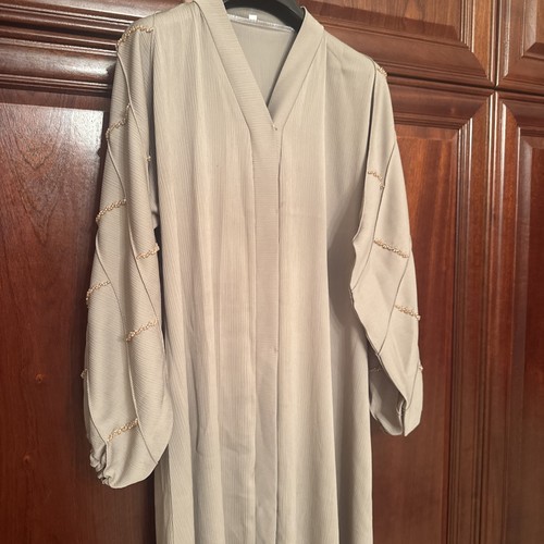 Premium hand beaded abaya - beaded,