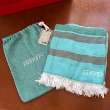 Ferrari Turquoise Stripe Towel Unused Not for Sale Dealer Event Novelty