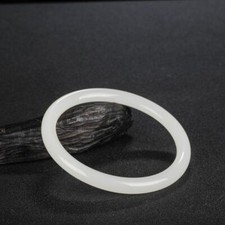 White Jade Bangle Bracelet