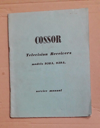Cossor model 938a 939a - cossor,