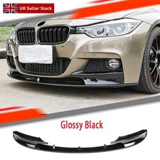 FIT BMW 3 SERIES F30 F31 FRONT SPLITTER FRONT LIP M SPORT GLOSS BLACK ABS 12-18