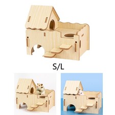 Hamster House Playground Platform Play Toy Activity Toy Tiny House Guinea Pig