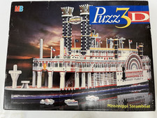 PUZZ 3D LARGE JIGSAW PUZZLE MISSISSIPPI STEAMBOAT by MB GAMES COMPLETE