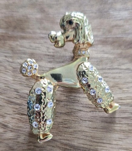 Vintage gold tone rhinestone - vintage,