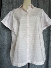 Women’s M&S No Peep Cotton Blend Smart Summer Blouse Shirt. Size UK 24 Brand New