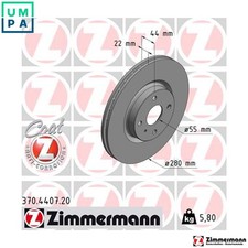 2x BRAKE DISC 370.4407.20 FOR