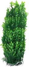 Plastic Aquarium Plant with Base 50cm (20 Inch) Tall, Green Bushy Decoration