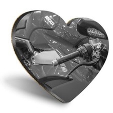 Heart MDF Coasters - BW -
