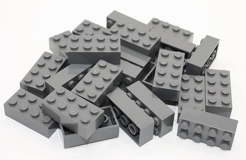Lego bricks 500 dark grey - lego, x