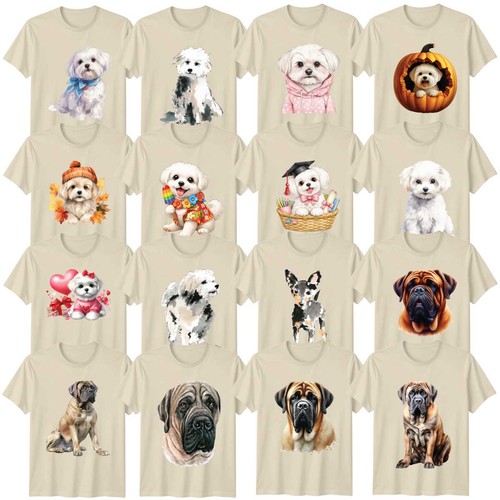 Watercolour dog adult shirt - watercolour, t-shirt