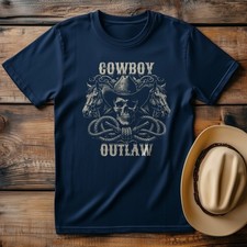 Cowboy Outlaw T-shirt Western Line Dancing Cowboy T-Shirt