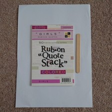 DCWV GIRLS  Rub-Ons "Quote