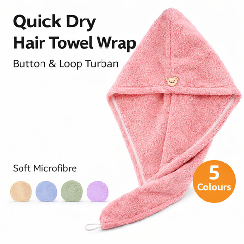 Microfibre hair towel wrap - microfibre,