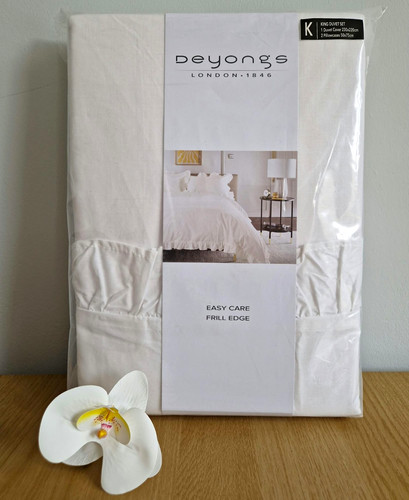 Deyongs frill edge king duvet - deyongs,