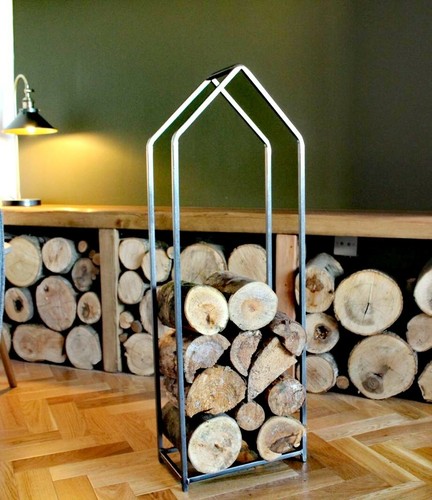 Wrought iron log holder - iron,