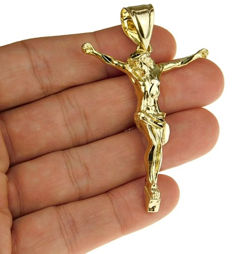 Mens 14k gold plated jesus - mens,