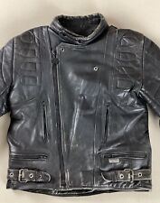Vintage Dafy Moto Leather Biker Jacket Cafe Racer Jacket Cowhide EU Size 52 42”