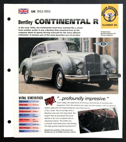 1952 bentley continental - continental, r