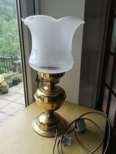 Vintage oil lamp - vintage, table