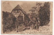 1900 Postcard Wartburg Hof Weimar Germany Artist Carl Zander Berlin - A1065