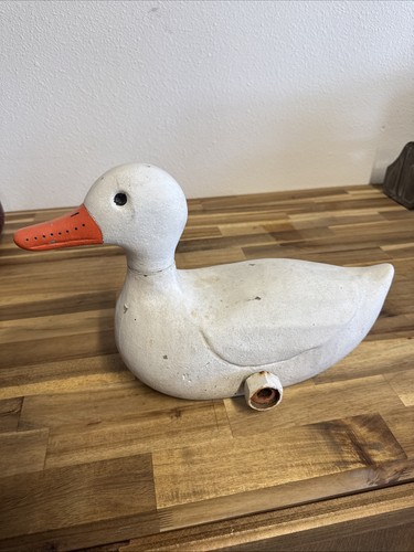 Rare vintage cast iron duck - cast,