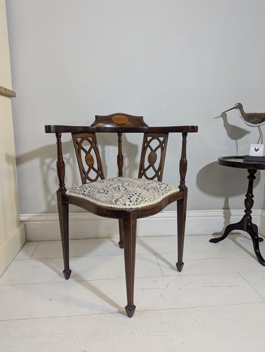 Edwardian inlaid mahogany - inlaid,