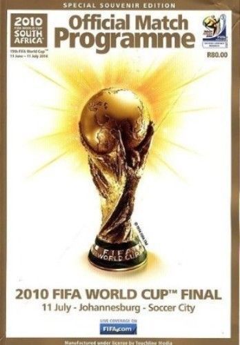 World cup final 2010 programme - cup,