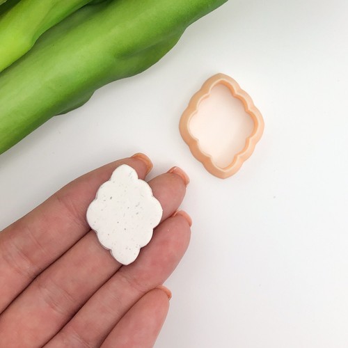 Diamond scallop clay cutter - clay,