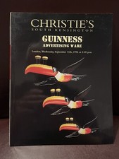 1996 GUINNESS STOUT ADVERTISING AUCTION CATALOGUE CHRISTIES LONDON CARLTON WARE