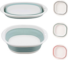 Collapsible Washing up Bowl, Portable Wash Basin Silicone Plastic Basket Multipu