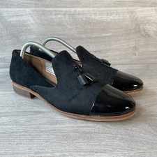 Clarks Shoes Womens Black UK Size 7.5 D Patent Leather Pony Cow Skin Hair