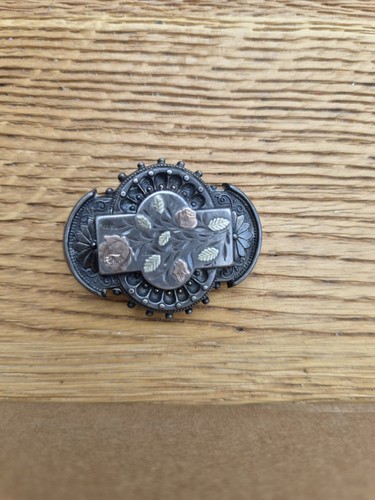 Victorian mourning brooch - victorian,