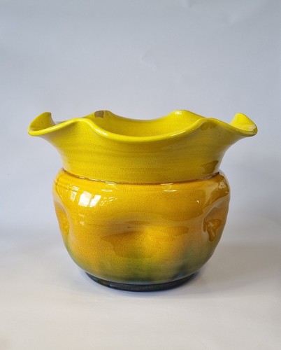 Antique bretby yellow glazed - yellow, &