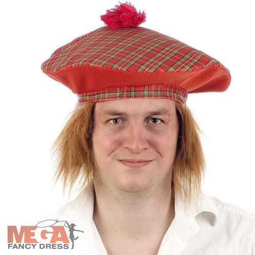 Scottish tartan hat with - scottish,