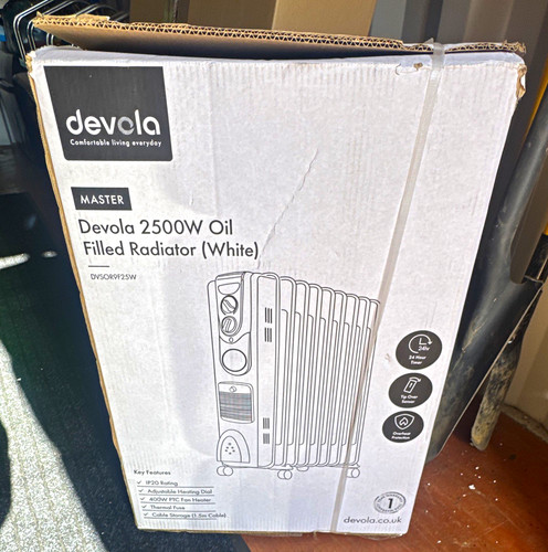 Devola 2500w white portable - devola,