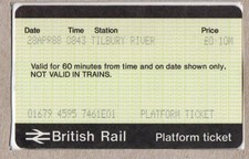 Tilbury Riverside E01 (since closed) - APTIS platform ticket - Essex