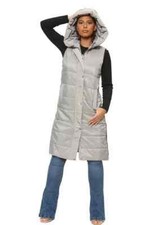 Ladies LongLine Puffer Hooded