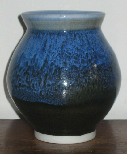 Colourful studio pottery vase - studio,