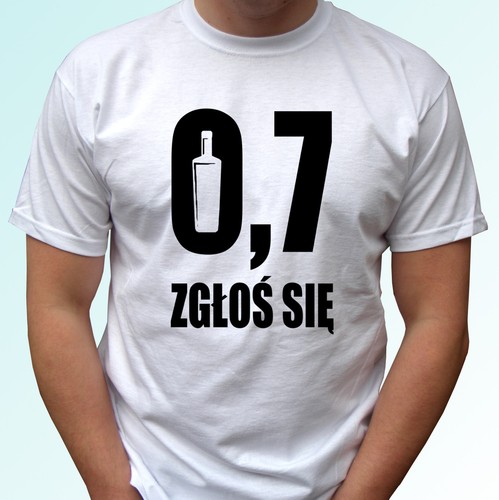 Biala smieszna koszulka - biala,