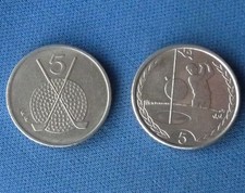 2x ISLE OF MAN SMALL 5p COINS